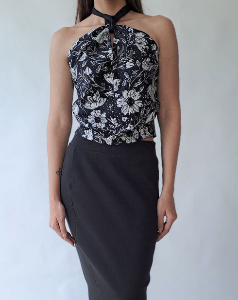 Printed Tie Halter